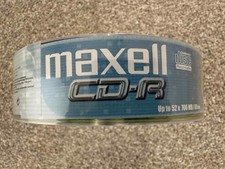 Maxell 25 Pack CD-R 80 52X Speed (700MB) Blank Discs - Brand New Sealed