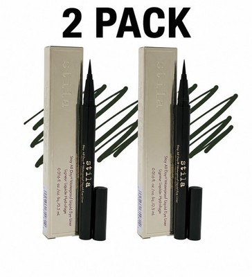 2 PACK Stila Stay All Day Waterproof Liquid EyeLiner .016 fl oz Intense Jade NIB
