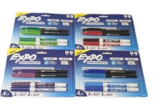 Expo Mixed Marker Set 4ct Wet  Dry Erase Assorted Colors Office Pick Colors 