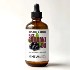 Black Currant Seed Oil Cold Pressed Rich in GLA & Omega Fatty Acids - 4 fl oz
