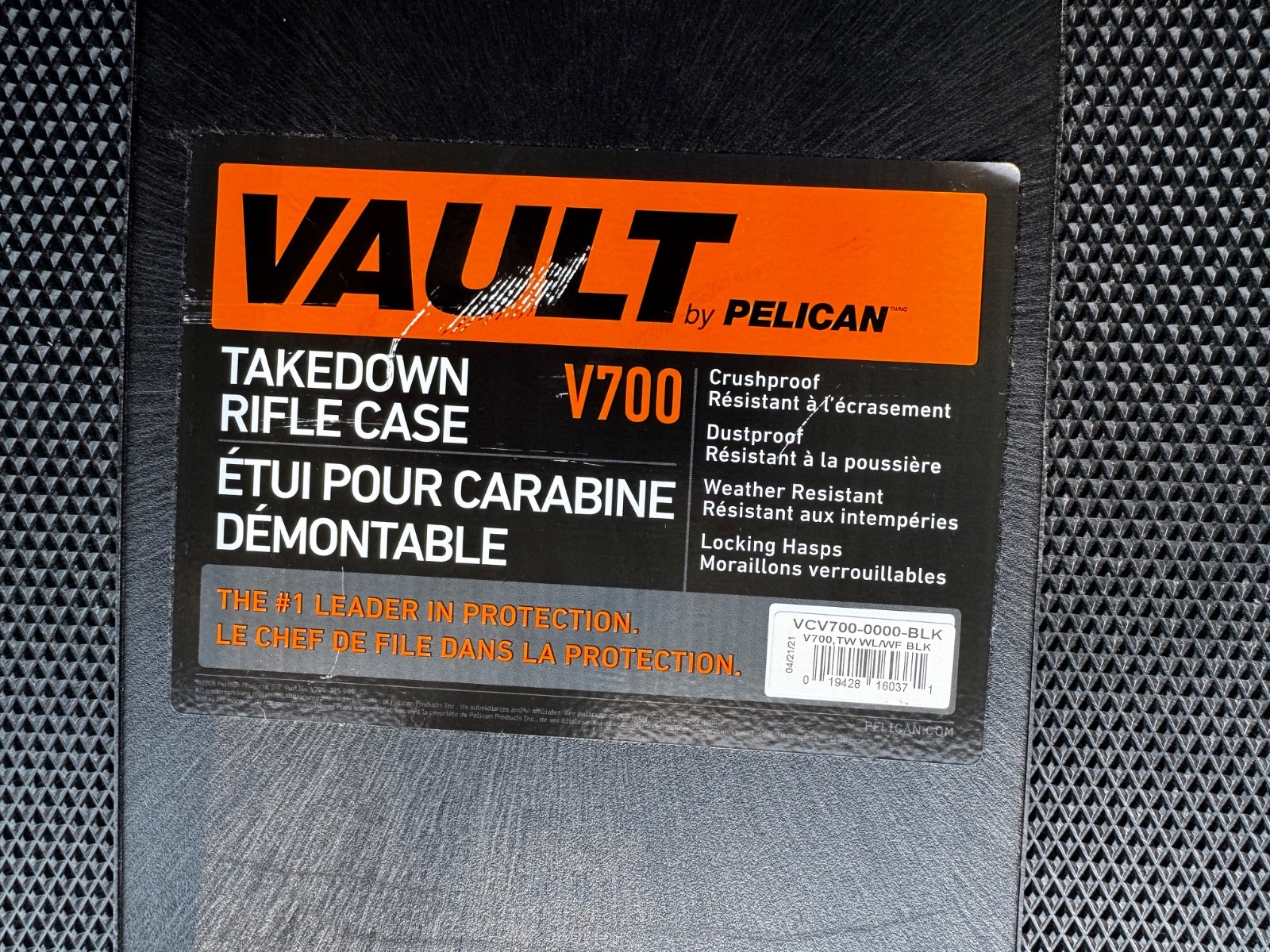 Pelican Vault V700 Hard Equipment Case with Foam Insert – Black