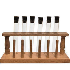 20X150Mm Glass Test Tube Set with Rubber Stoppers and Wood Rack, 6 Piece Set,  1