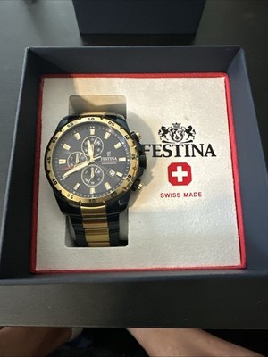 Festina Herren-Armbanduhr Chronograph Edelstahl Silber