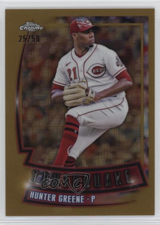 2023 Topps Chrome Youthquake Gold Refractor 25/50 Hunter Greene #YQ-8