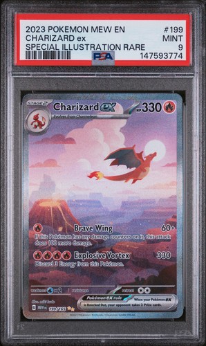2023 Pokemon Mew En-151 #199 Charizard Ex PSA9