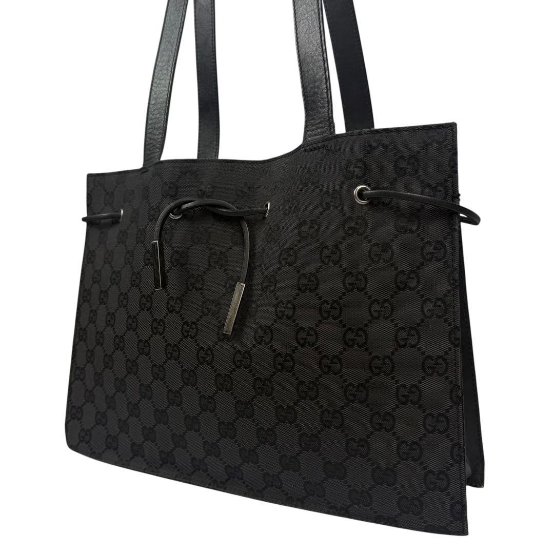 GUCCI GG black canvas tote bag imported from Japan
