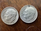 (2) 1964 Silver Dimes Fine Condition 90% Silver