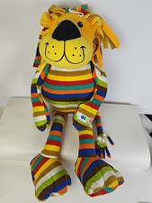 BeePosh by Melissa and Doug Elvis Lion Plush Toy Striped Floppy 27" Full Body