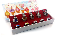 Magical Pendants Puella Magi Madoka Grief Set Necklace Rings Model