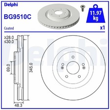 2x Bremsscheibe vorne für KIA EV6 CV Sorento 4 MQ4 | 26213931