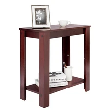 2-Tier End Table Rectangular Sofa Side Table Compact Nightstand for Bedroom