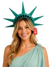 Statue of Liberty Crown Headband, Teal Green Patriotic July 4th Costume