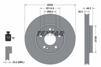 2Er-Set 2Er Set Bremsscheibe Textar 92136403 Hyundai 5171226100