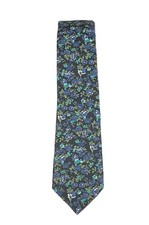 NEW Narrow Cotton Tie  Green Blue White Black Floral Cedar Wood State Men's