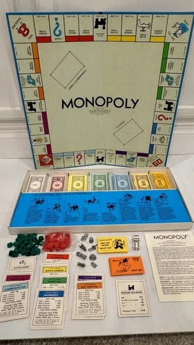 VINTAGE 1975 NO.9 MONOPOLY BOARD GAME Parker Brothers Complete!