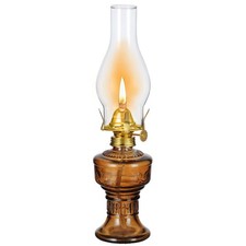 Large Vintage Indoor Glass Kerosene Oil Lamps