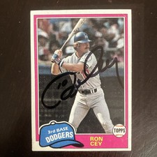 Autographed 1981 topps Ron Cey Los Angeles Dodgers #260 Signed