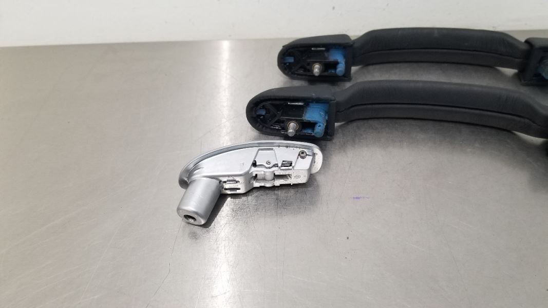 10 BENTLEY CONTINENTAL GT COUPE REAR SEAT GRAB HANDLE SET PAIR BLACK LEATHER