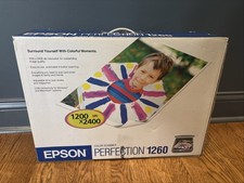 NUOVO scanner foto a colori Epson PERFECTION 1260 con software e adattatore diapositiva 35 mm