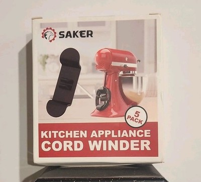 Saker Kitchen Appliance Cord Organizer Winder Pack of 5