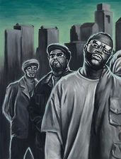The Roots Painting Hip hop Artwork Questlove Signed Stretched Canvas Print