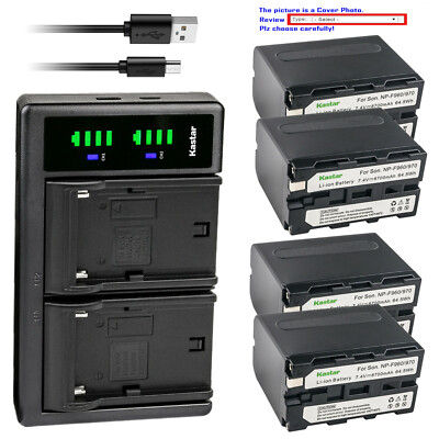 Kastar NP-F970 Battery LTD2 USB Charger for Sony NP-F980 Exp NP-F990 NP-F990 Pro