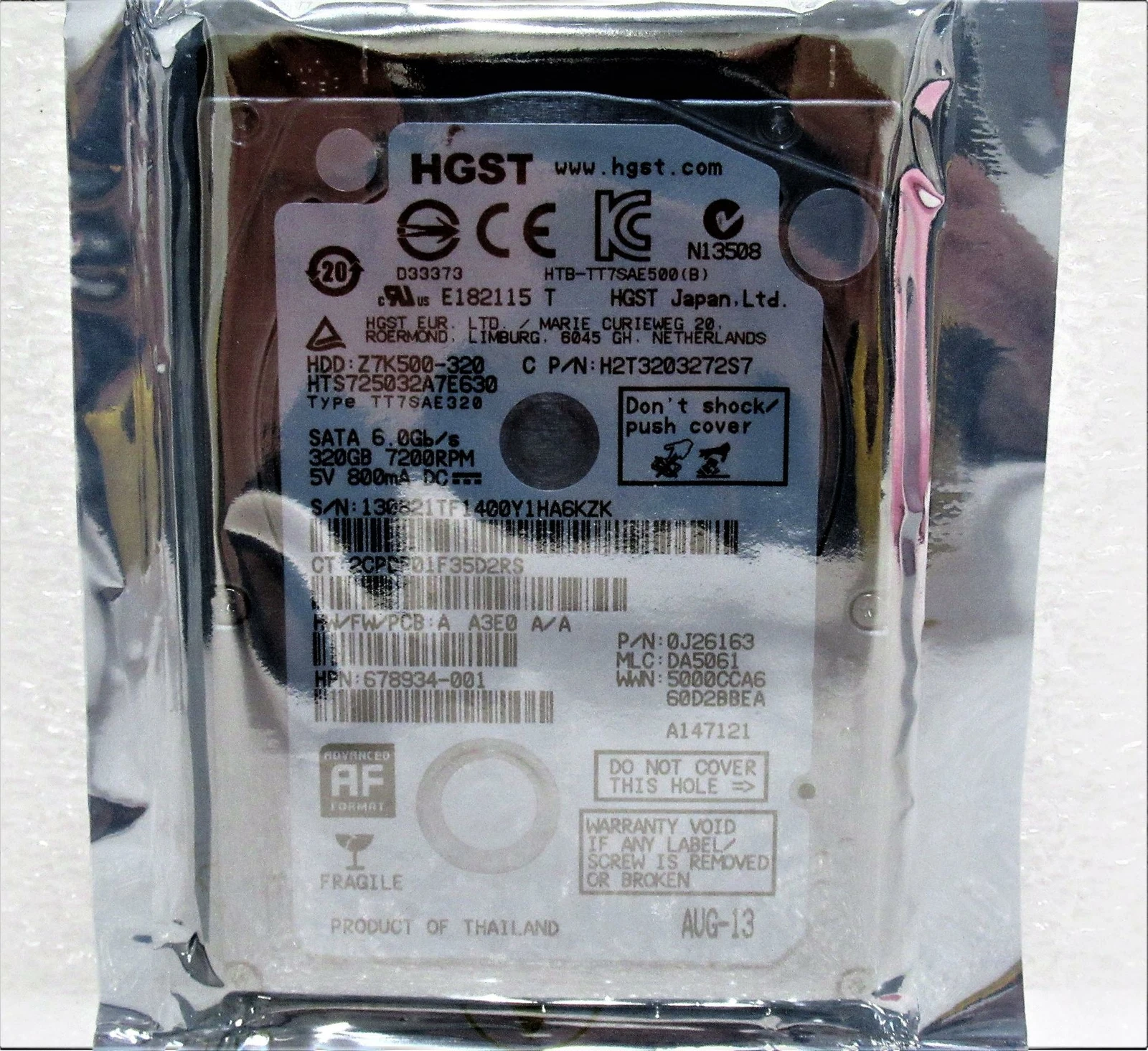 Hitachi Travelstar Z7K500 320GB - Thumbnail 2