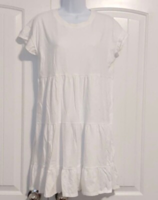 J Crew Tiered dress in broken in Jersey. Swing fun lightweight dress. | eBay