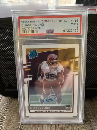 Chase Young 2020 Donruss Optic Rated Rookie Auto RC #/150 PSA 9 Mint
