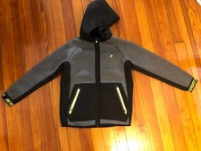 Active Primark Kids Hoodie Full Zip Grey / Black Logo Front Size 10 / 11 YRS