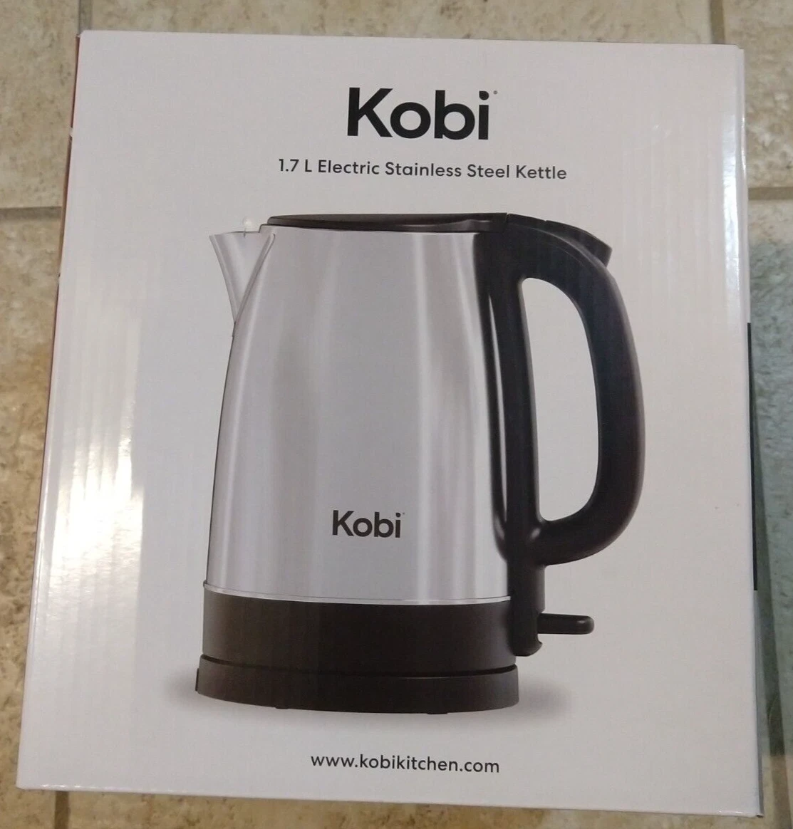 Electric Kettle 1.7 Liter Stainless Steel, Cordless with LED Light