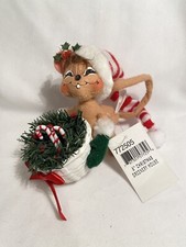 2005 Annalee Dolls Christmas Greenery Mouse W/ Basket  Tags 772505 Holiday