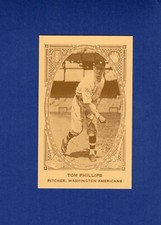 TOM PHILLIPS, Washington Senators ~ 1922 American Caramel E120 REPRINT