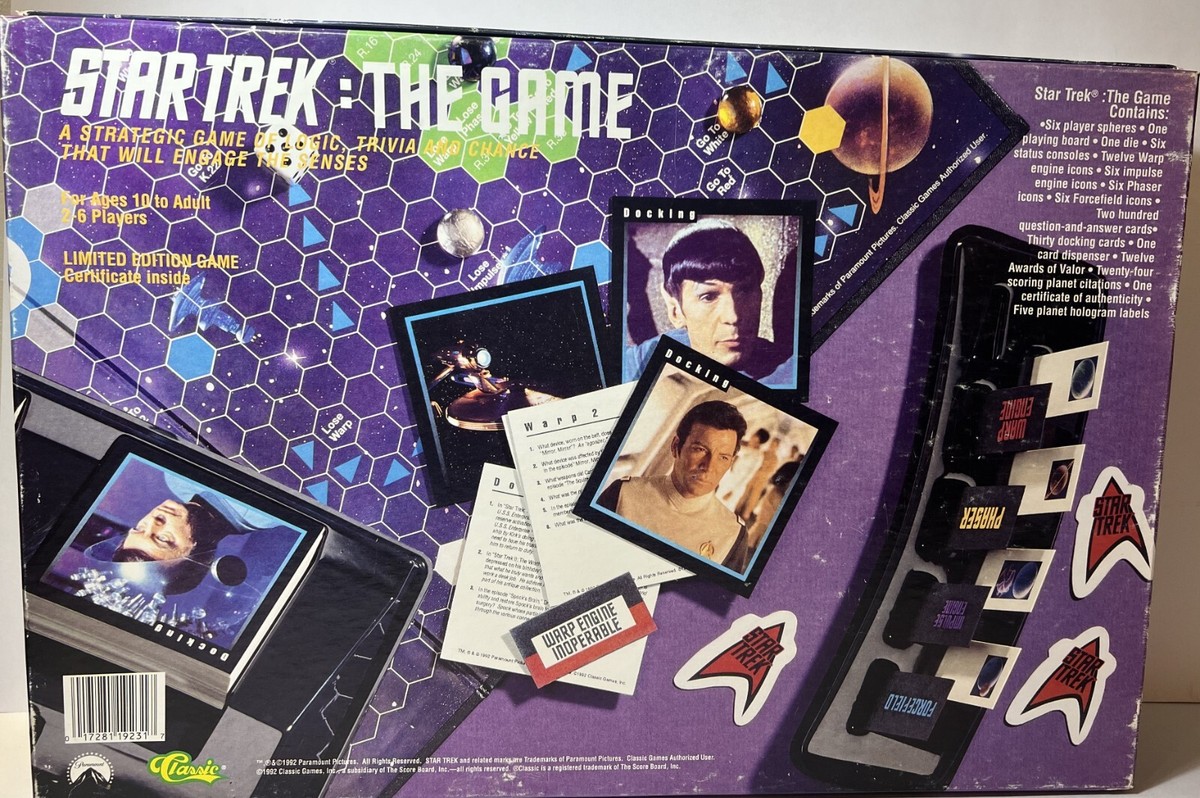 Vintage 1992 STAR TREK The Game Collectors Edition Board