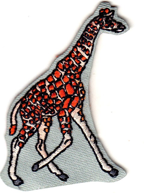GIRAFFE Iron On Patch Wild Animals Jungle Zoo eBay