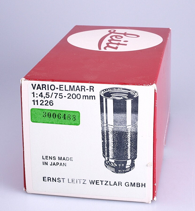 Leitz Wetzlar Leica Vario-Elmar-R 75-200mm F/4.5 – Télézoom Manuel Pour Leica R