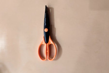 Scissors Wavy Cut Orange Handle 7 Long Pre-Owned