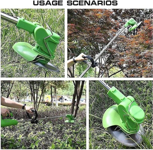DECESPUGLIATORE CON BATTERIA A LITIO 24V TAGLIA ERBA TAGLIABORDI GIARDINAGGIO - Foto 7 di 10