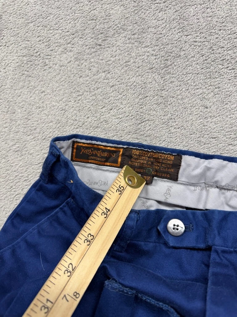 SAINT LAURENT (YSL) Yves Saint Laurent Pantalone Abbigliamento Sportivo Uomo Blu Misura 30x35