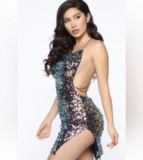 Fashion Nova All in Favor Sequin Mini Dress XS *NWT*