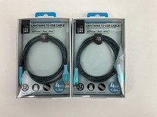 2 Apple Certified 4 Ft. Lightning To USB Cable For iPhone iPad iPod Blue
