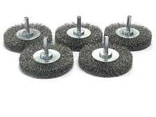 2-1/2" Mounted Crimped Wire Wheel - Carbon Steel Wire - 5 Pack