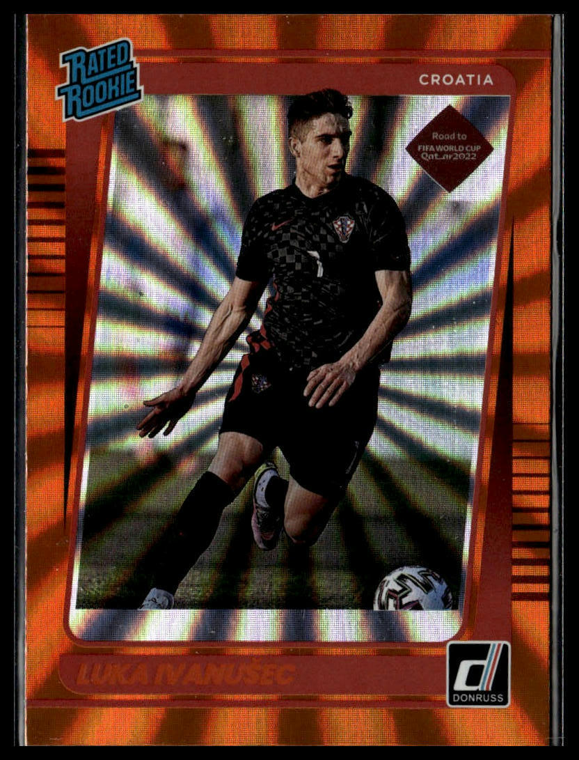 2021-22 Donruss #200 Luka Ivanusec Holo Orange Laser