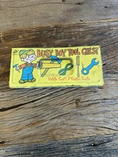 VTG Busy Boy By Ohio Art Tin Toy Tool Chest 1960s without plastic tools