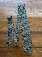 Authentic Burberry London French Silk Tie Green Design 58  Length