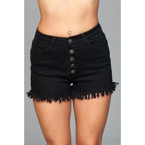 high waisted fringe shorts