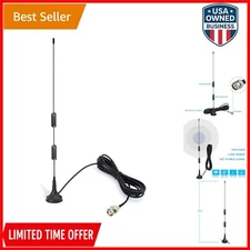 VHF UHF Scanner Antenna Magnetic Base BNC Male Mobile Radio Ham Two Way