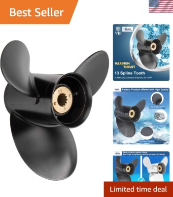Upgrade OEM 13 Spline Tooth Aluminum Outboard Propeller fit Mercury Engines 3...