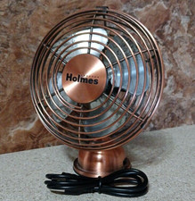 HOLMES 4" Mini Heritage Desk USB Adjustable Copper Fan HNF0466