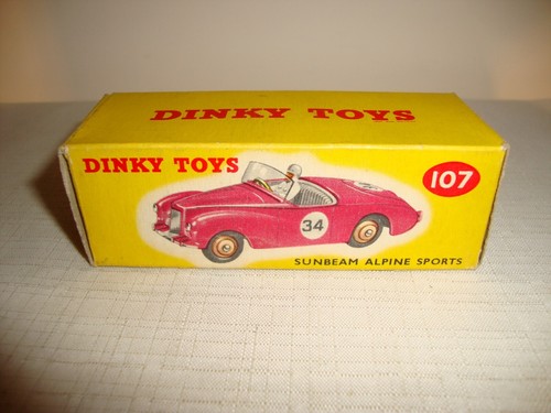 Original DINKY TOYS 107 SUNBEAM ALPINE SPORTS - SEHR GUT in OVP - Bild 8 von 12